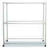 9 Ball Abs Storage Cart, Plastic, 132 Lb Capacity, 19 x 62 x 67, White