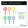 Plastic Tennis Racket Set, Six 21" Rackets, Assorted Colors
