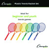 Plastic Tennis Racket Set, Six 21" Rackets, Assorted Colors