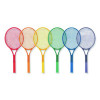 Plastic Tennis Racket Set, Six 21" Rackets, Assorted Colors