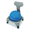 Kid's Ball Chair, Supports Up To 264 Lb, 12.5" Seat Height, Blue Seat, Silver Base