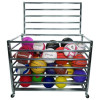 Heavy Duty Lockable Ball Locker, Metal, 132 Lb Capacity, 24 x 42 x 30, High-Polish Black