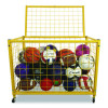 Full Size Lockable Ball Locker, Metal, 132 Lb Capacity, 24 x 42 x 29.75, Yellow