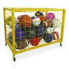 Full Size Lockable Ball Locker, Metal, 132 Lb Capacity, 24 x 42 x 29.75, Yellow