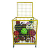 Half Size Lockable Ball Locker, Metal, 132 Lb Capacity, 29 x 27 x 31, Yellow