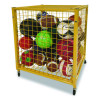 Half Size Lockable Ball Locker, Metal, 132 Lb Capacity, 29 x 27 x 31, Yellow