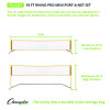 Rhino Port-A-Net Set, 33" To 63" x 120"