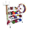 Equipment Cart, Plastic, 176 Lb Capacity, 19 x 61 x 62, White