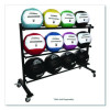 Rpx Medicine Ball Rack, Metal, 220 Lb Capacity, 18.5 x 62 x 45, Black