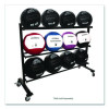 Rpx Medicine Ball Rack, Metal, 220 Lb Capacity, 18.5 x 62 x 45, Black
