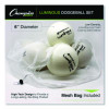 Rhino Skin Luminous Dodgeball Set, 6.3" Diameter, Luminous White/Blue, 6/Set