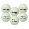 Rhino Skin Luminous Dodgeball Set, 6.3" Diameter, Luminous White/Blue, 6/Set