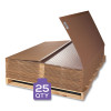 Duramat Moderate Use Chair Mat For Low Pile Carpeting, Dock Delivered, Beveled Edges, 46" x 60", Clear, 25/Pallet