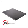 Ergonomic Sit Stand Mat For Flat To Low Pile Carpeted And Hard Floors, Rectangular, Beveled Edges, 36 x 48, Black, 25/Pallet