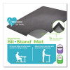 Ergonomic Sit Stand Mat For Flat To Low Pile Carpeted And Hard Floors, Rectangular, Beveled Edges, 36 x 48, Black, 25/Pallet