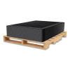 Ergonomic Sit Stand Mat For Flat To Low Pile Carpeted And Hard Floors, Rectangular, Beveled Edges, 46 x 60, Black, 25/Pallet