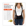 Proflex 1100Sf Standard Spandex Back Support Brace, 4X-Large, 52" To 58" Waist, Black