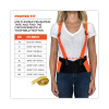 Proflex 100Hv Economy Hi-Vis Spandex Back Support Brace, 2X-Large, 42" To 46" Waist, Black/Orange