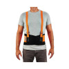 Proflex 100Hv Economy Hi-Vis Spandex Back Support Brace, 2X-Large, 42" To 46" Waist, Black/Orange