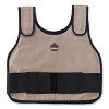 Chill-Its 6235 Standard Phase Change Cooling Vest, Cotton, Small/Medium, Khaki