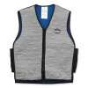 Chill-Its 6665 Embedded Polymer Cooling Vest With Zipper, Nylon/Polymer, Medium, Gray
