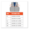 Chill-Its 6665 Embedded Polymer Cooling Vest With Zipper, Nylon/Polymer, X-Large, Gray