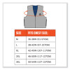 Chill-Its 6665 Embedded Polymer Cooling Vest With Zipper, Nylon/Polymer, 2X-Large, Gray