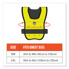 Chill-Its 6687 Economy Dry Evaporative Cooling Elastic Waist Vest, Nylon, Small/Medium, Lime