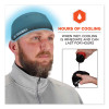 Chill-Its 6632 Performance Knit Cooling Skull Cap, Polyester/Spandex, One Size Fits Most, Black