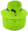 Chill-Its 8934 Ranger Hat With Neck Shade, Microfiber/Polyester, Small/Medium, Lime