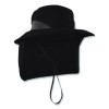 Chill-Its 8934 Ranger Hat With Neck Shade, Microfiber/Polyester, Small/Medium, Black
