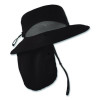 Chill-Its 8934 Ranger Hat With Neck Shade, Microfiber/Polyester, Small/Medium, Black