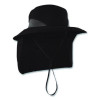 Chill-Its 8934 Ranger Hat With Neck Shade, Microfiber/Polyester, Large/X-Large, Black