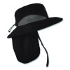 Chill-Its 8934 Ranger Hat With Neck Shade, Microfiber/Polyester, Large/X-Large, Black
