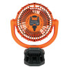 Chill-Its 6090 Rechargeable Portable Jobsite Fan, 9.5", 2 Speeds, Orange/Black
