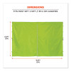 Shax 6096 Pop-Up Tent Sidewall With Zipper, Single Skin, 10 Ft x 10 Ft, Polyester, Lime