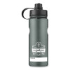 Chill-Its 5151 Plastic Wide Mouth Water Bottle, 34 Oz, Black