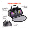 Arsenal 5187 Clamshell Half Respirator Bag With Zipper Closure, 4 x 9 x 5, Gray