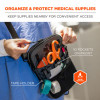 Arsenal 5717 Convertible Nurse Belt Bag, 10 Compartments, 7 x 10, Nylon, Black