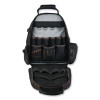 Arsenal 5843 Tool Backpack Dual Compartment, 26 Compartments, 8.5 x 13.5 x 18, Ballistic Polyester, Black/Gray