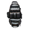 Arsenal 5843 Tool Backpack Dual Compartment, 26 Compartments, 8.5 x 13.5 x 18, Ballistic Polyester, Black/Gray