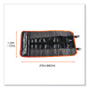 Arsenal 5871 Polyester Tool Roll Up, 21 Compartments, 27 x 14, Polyester, Black