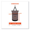 Arsenal 5973 Hoist Bucket Tool Bag With D-Rings And Zipper Top, 12.5 x 12.5 x 17, Gray