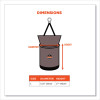 Arsenal 5974 Hoist Bucket Tool Bag With Swiveling Carabiner And Zipper Top, 12.5 x 12.5 x 17, Gray
