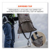 Arsenal 5974 Hoist Bucket Tool Bag With Swiveling Carabiner And Zipper Top, 150 Lb, Gray