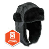 N-Ferno 6802Z Zippered Trapper Hat, 3M Thinsulate/Nylon, Small/Medium, Black