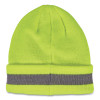 N-Ferno 6803 Reflective Rib Knit Winter Hat, Acrylic, One Size Fits Most, Lime
