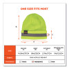 N-Ferno 6803 Reflective Rib Knit Winter Hat, Acrylic, One Size Fits Most, Lime