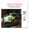 Proflex 7041 Ansi A4 Nitrile-Coated Cr Gloves, En388: 4X42D, 10" Long, Small, Lime, Pair