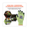 Proflex 7041 Ansi A4 Nitrile-Coated Cr Gloves, En388: 4X42D, 10" Long, Large, Lime, 144 Pairs/Carton